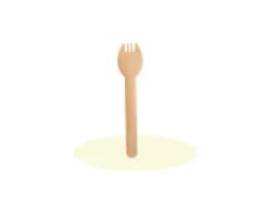 PP06 | 100% Compostable FSC Paper Spork, FSC Paperboard
