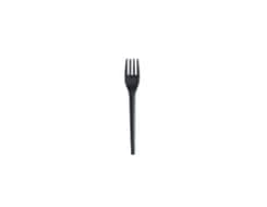 E1602B | 6'' Black CPLA Fork, Compostable