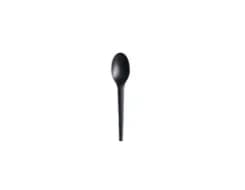 E1603B | 6'' Black CPLA Spoon, Compostable