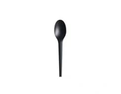 P1503B | 6.5'' Black Heavy Duty CPLA Spoon, Compostable