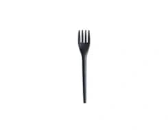 S1102B | 6.5'' Black Light Duty CPLA Fork, Compostable