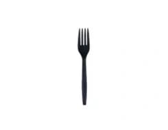 S1602B | 6.5'' Black CPLA Fork, Compostable