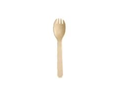 WP65 | 6.3'' Disposable Wooden Dessert Spork, Compostable