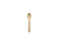 180381 | 3.8''  Disposable Wooden Tea Spoon, Compostable