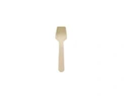 180382 | 3.8''  Disposable Wooden Ice Cream Spoon, Compostable