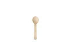 180400 | 4''  Disposable Wooden Dessert Spoon, Compostable