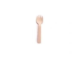 180401 | 4''  Disposable Wooden Dessert Spork, Compostable
