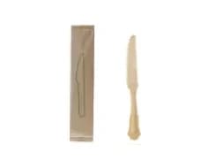 WK75-IWB | 7.5''  Disposable Wooden Knife, Individually Wrapped, Compostable