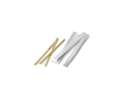 WS1105P | 110 mm Disposable Wooden Coffee Stirrer, Individually Wrapped, Compostable