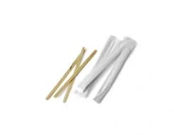WS17806P | 7'' Disposable Wooden Coffee Stirrer, Individually Wrapped, Compostable