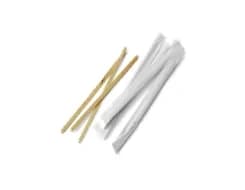 WS19005P | 7.5'' Disposable Wooden Coffee Stirrer, Individually Wrapped, Compostable
