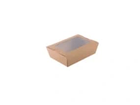 TB1000W | 1000 ml Kraft Paper Salad Box with Window