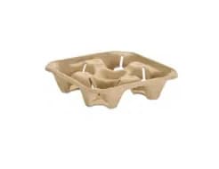 CA04 | Molded Fiber 4-Cup Carrier
