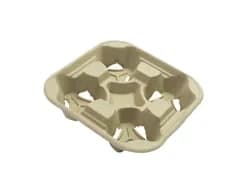 CA4C01 | Molded Fiber 4-Cup Carrier (for 8-24 oz Cups)