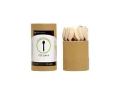 WS65-100C | Disposable Wooden Spoons, Cylinder Pack Paper Tube 100CT