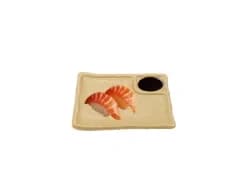 343307 | Reusable & Biodegradable BambooWare, 7” Sushi Plate, Glossy