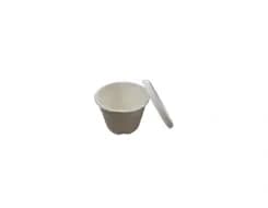 1103B | 4 oz Bagasse Cup with Bagasse Lid