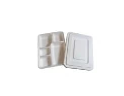 1214A | Bagasse Lid For 5-Compart. Deep Tray